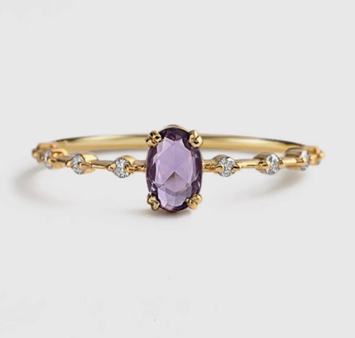 Anello in ametista (argento 925)