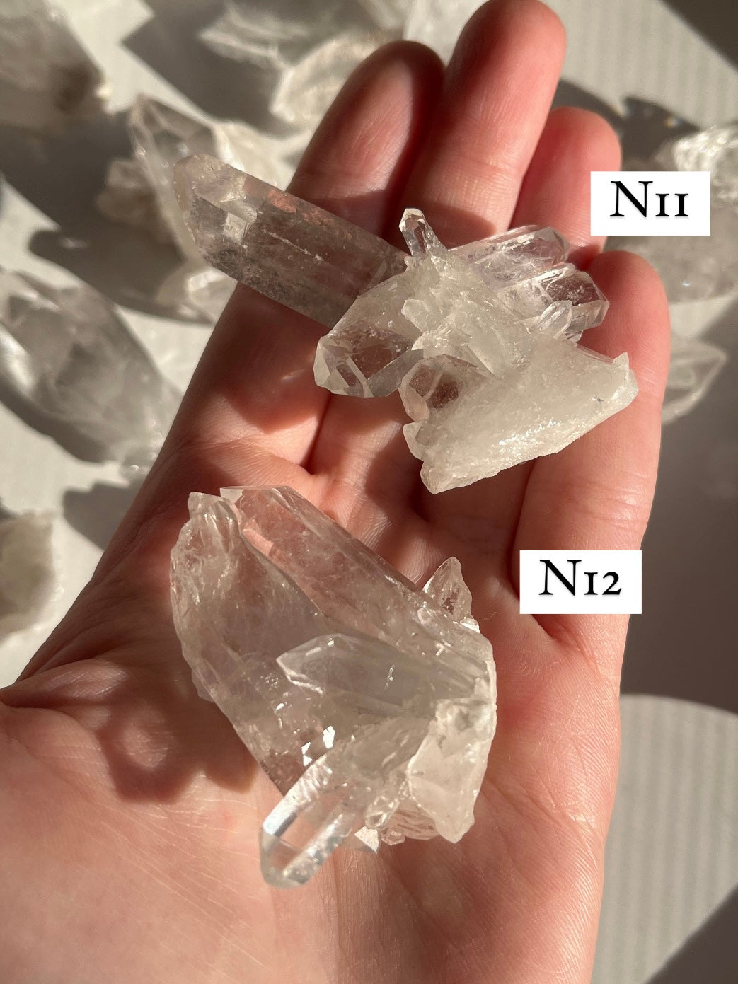 Cluster in quarzo ialino