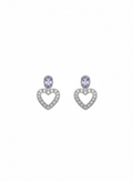 Orecchini a cuore in tanzanite