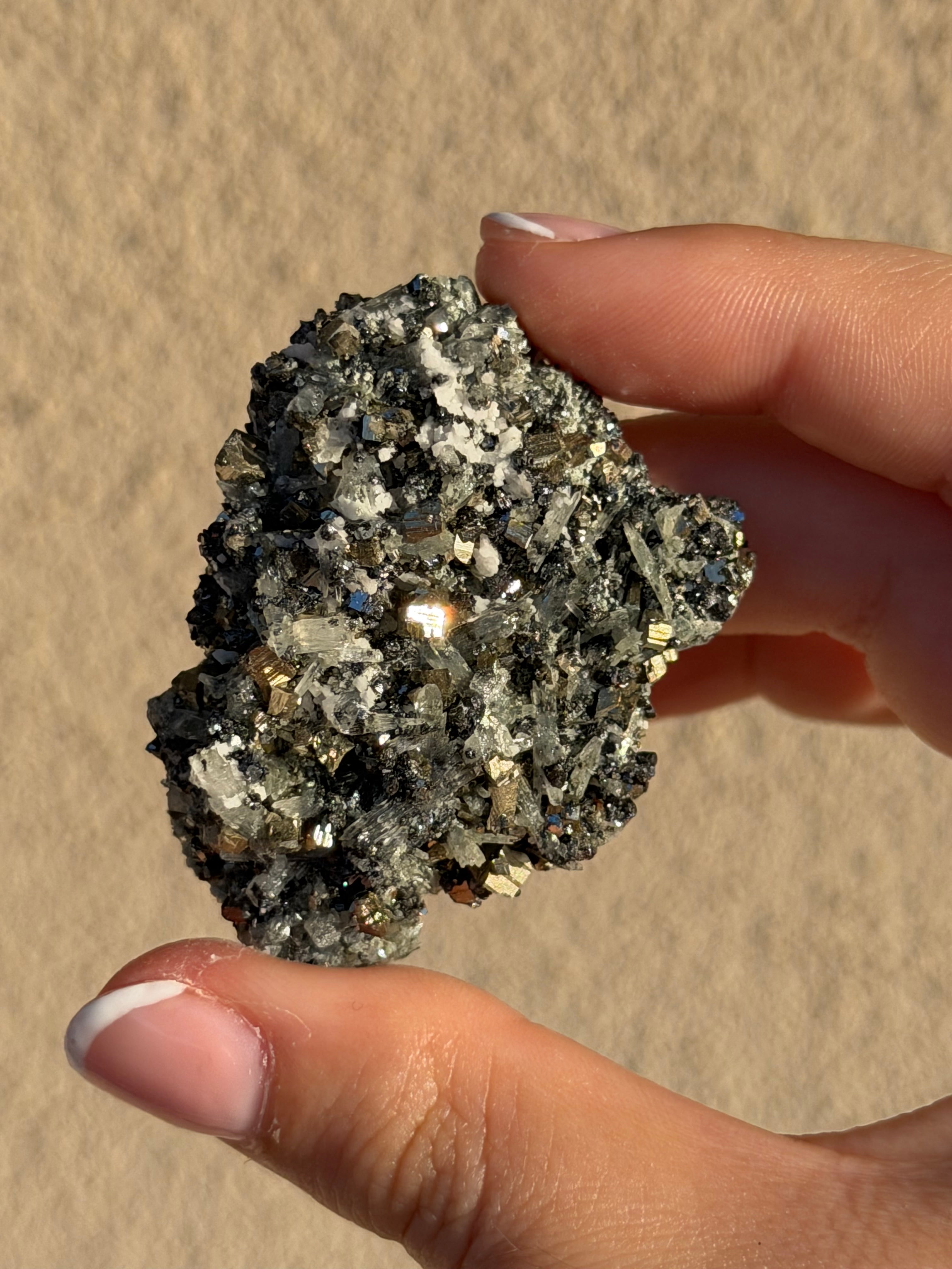 Pyrite bulgara con galena e Sfallerite