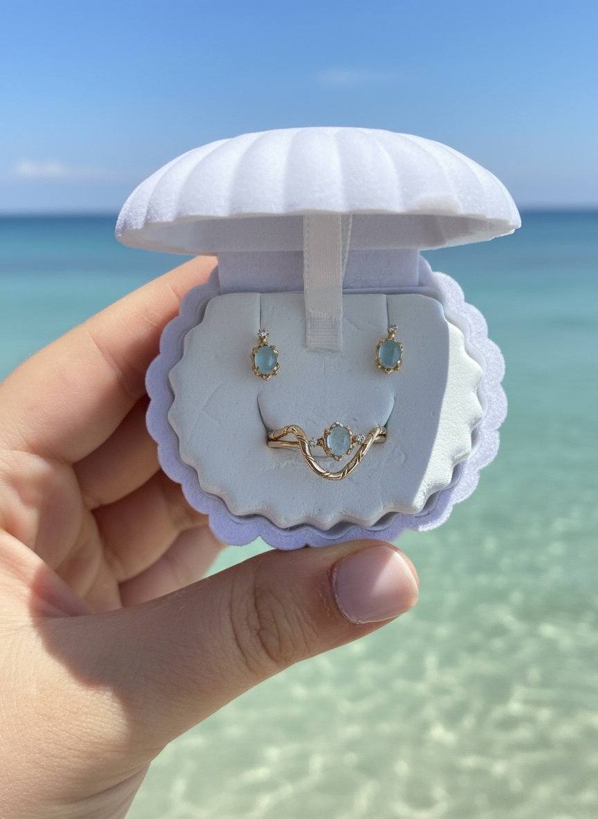 Orecchini con acquamarina (argento 925)