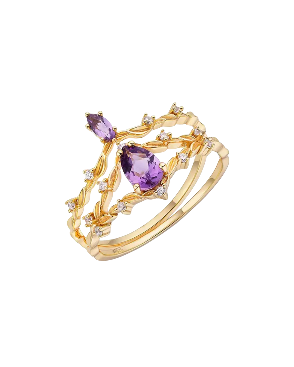 Anello impilabile in ametista (argento 925)