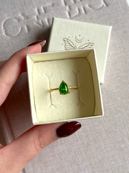 Anello in diopside (argento 925)