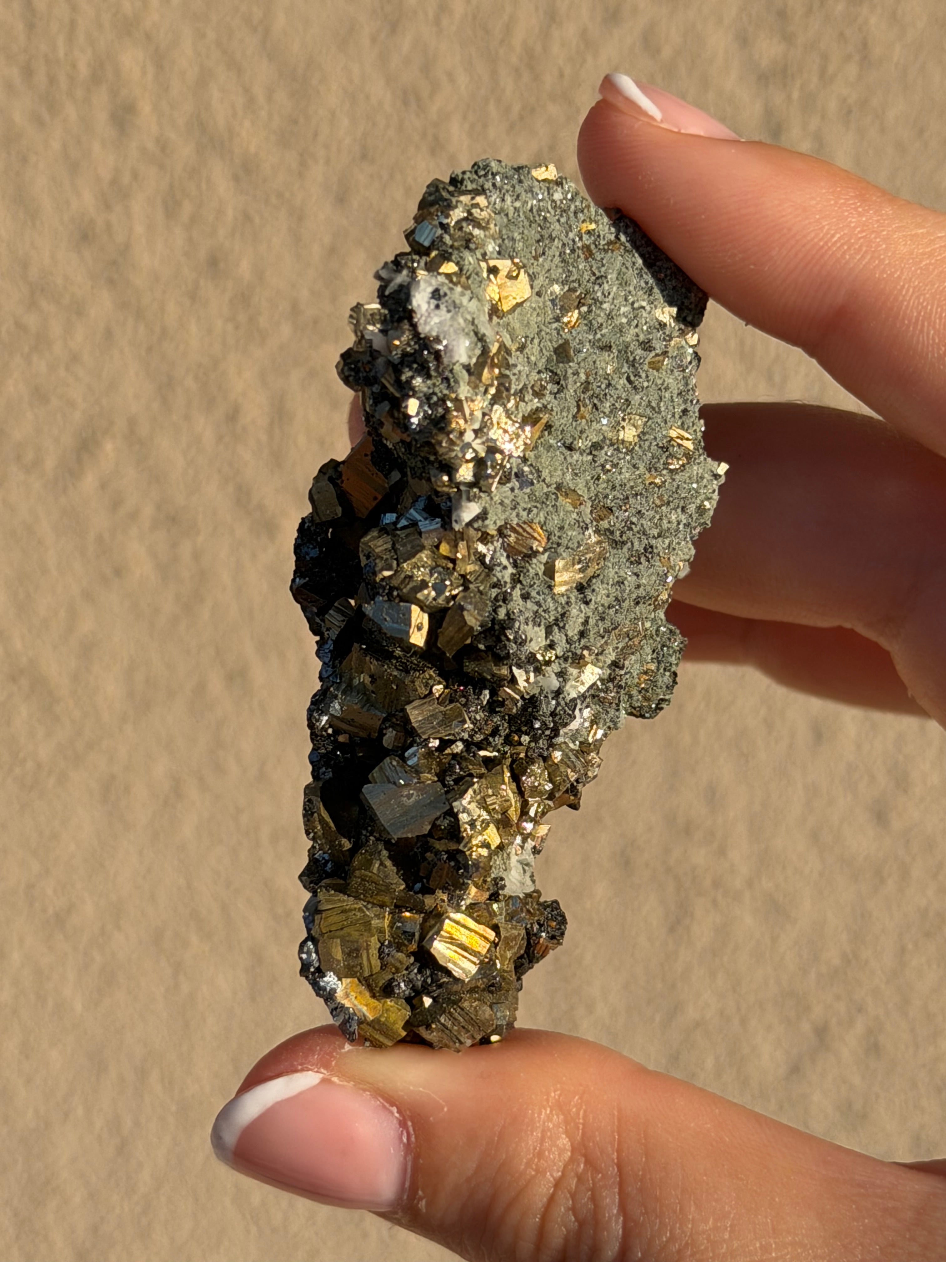 Pyrite bulgara con galena e Sfallerite