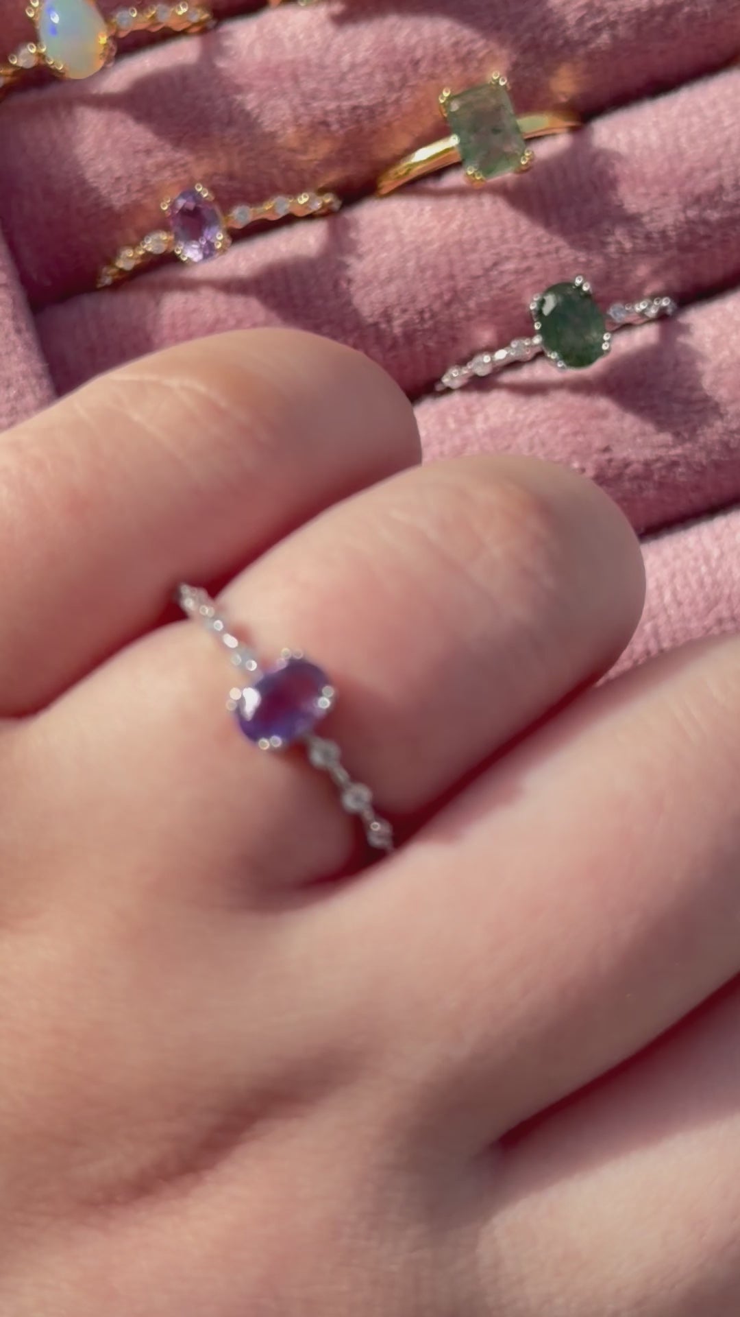 Anello in ametista (argento 925)