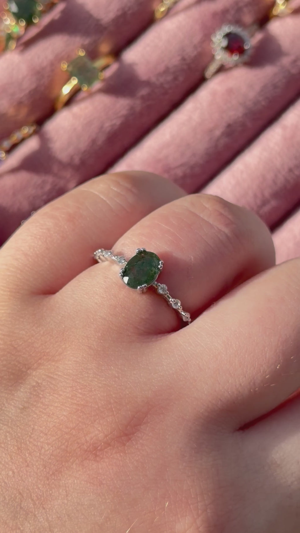 Anello in agata muschiata silver (argento 925)